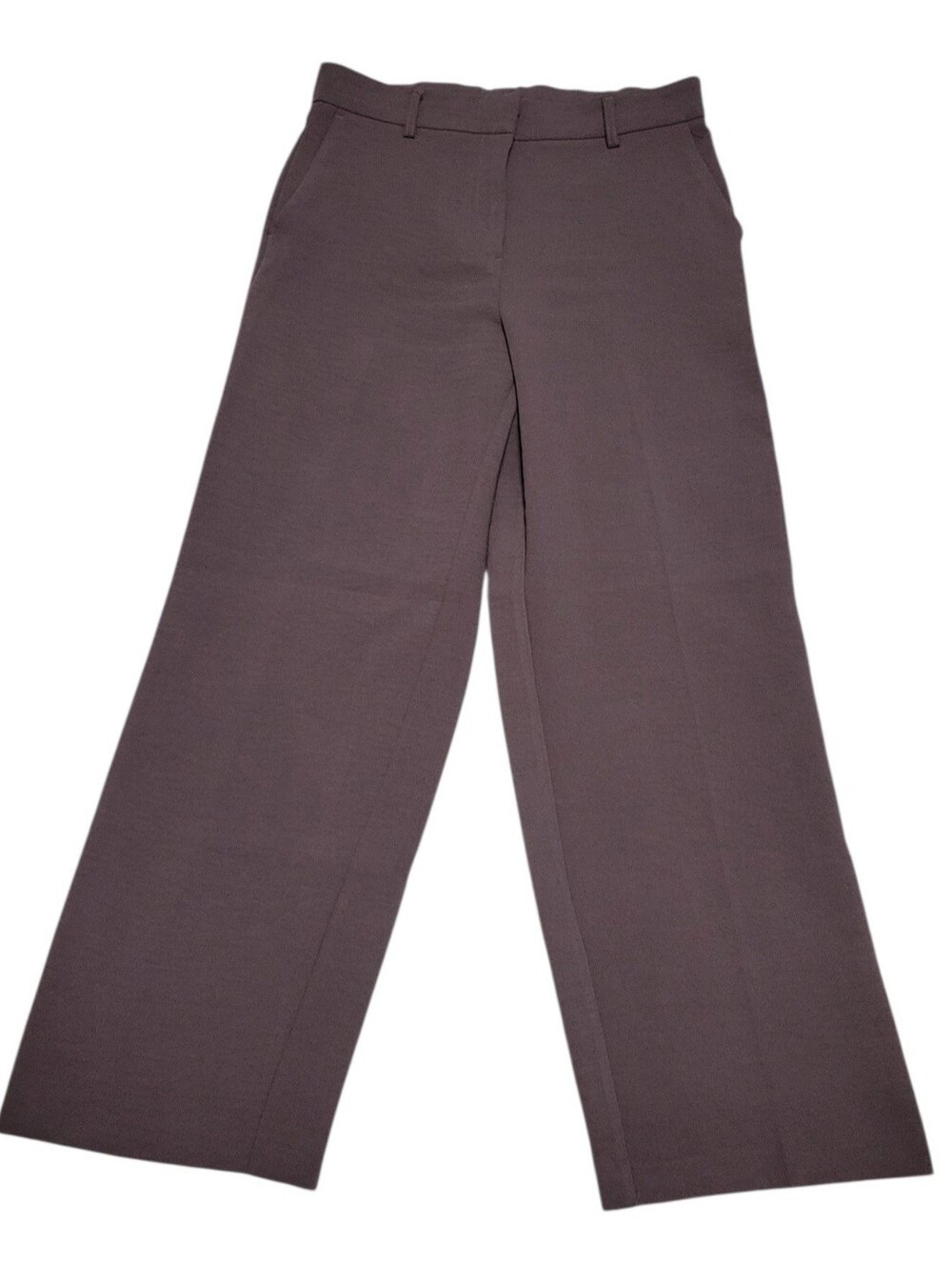 Tailored Wide-Leg Pants in Dark Brown